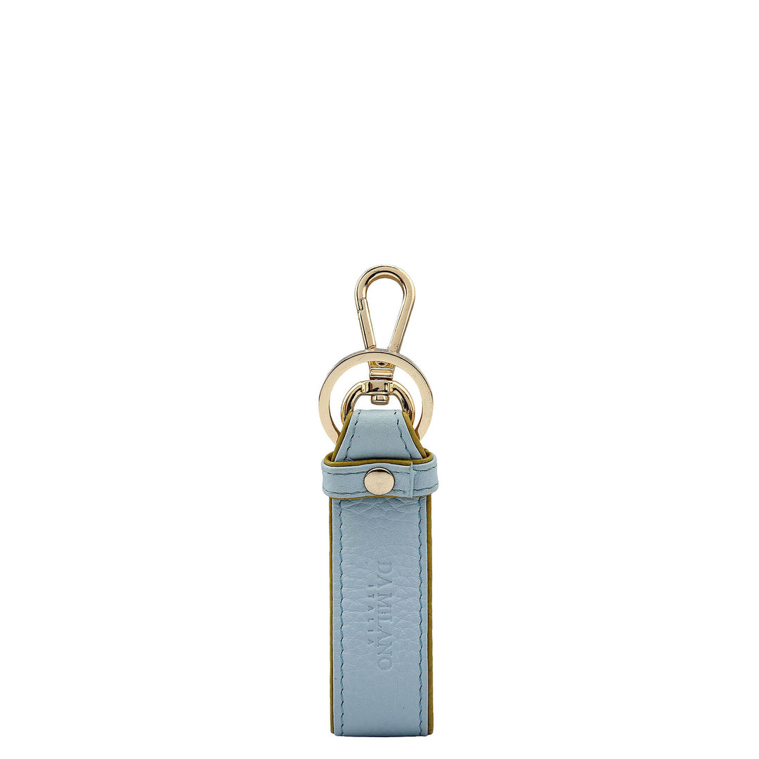 Wax Leather Key Chain - Cloud Blue