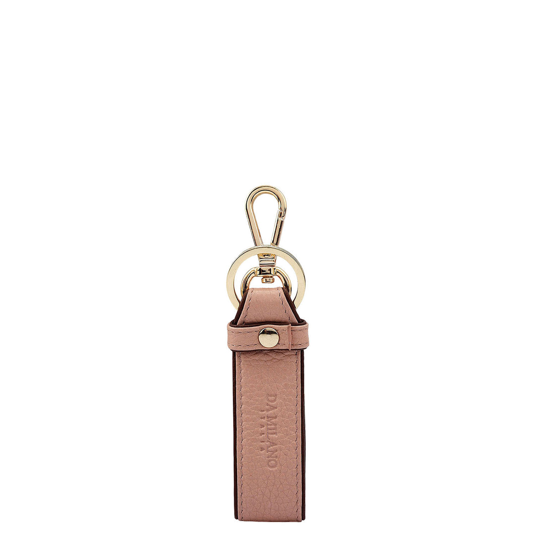 Wax Leather Key Chain - Feather