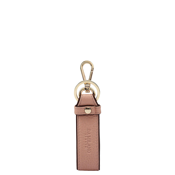 Wax Leather Key Chain - Feather