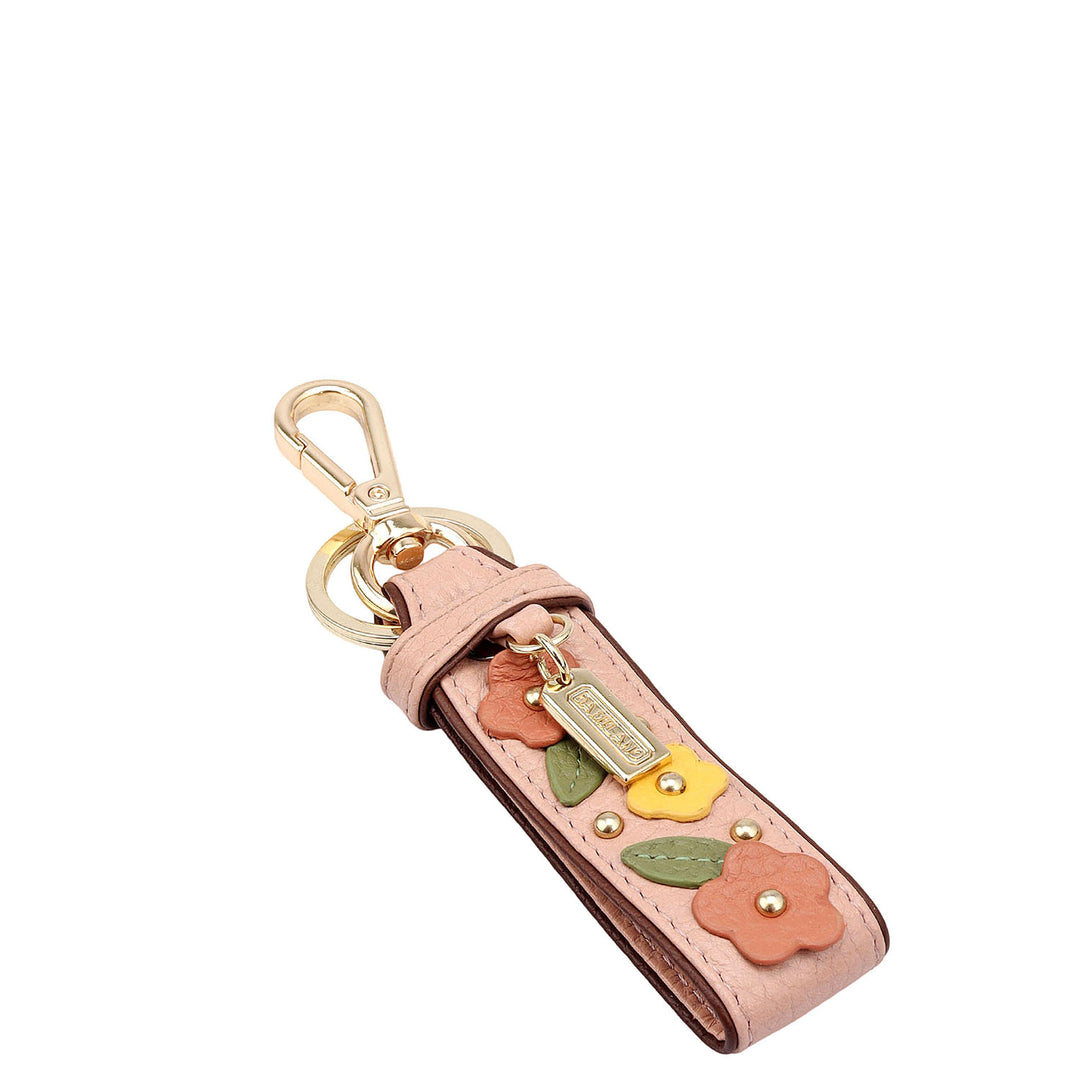 Wax Leather Key Chain - Feather