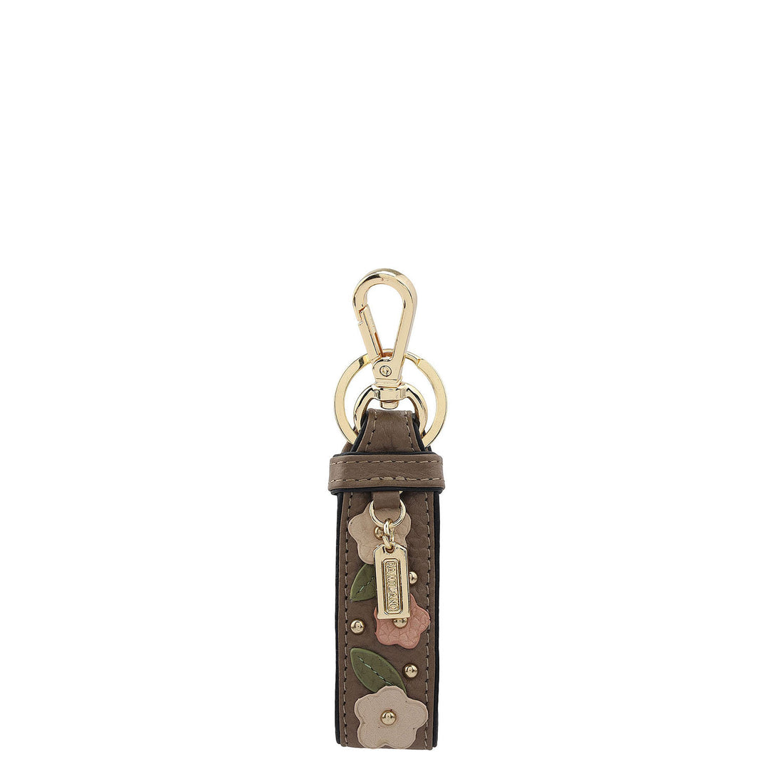 Wax Leather Key Chain - Greyish Taupe