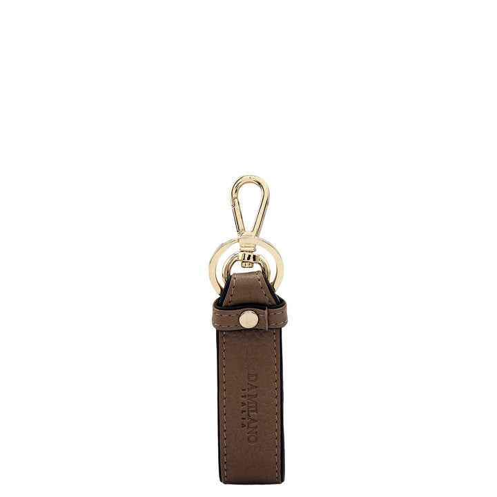 Wax Leather Key Chain - Greyish Taupe
