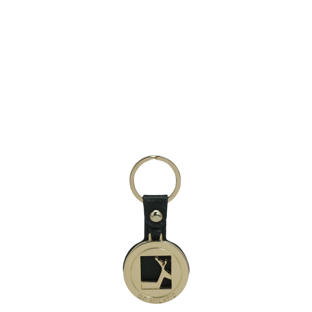 Franzy Leather Key Chain - Petrol Green