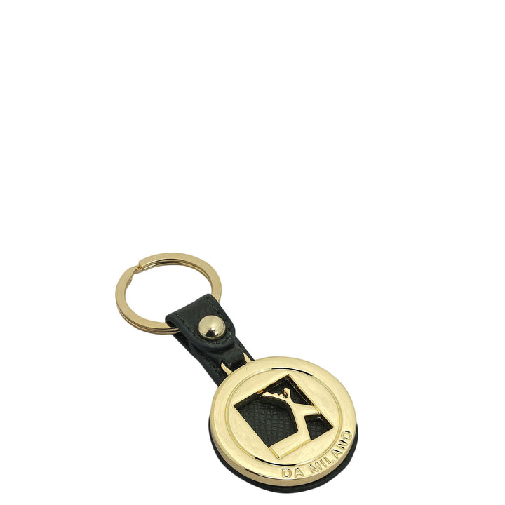 Franzy Leather Key Chain - Petrol Green