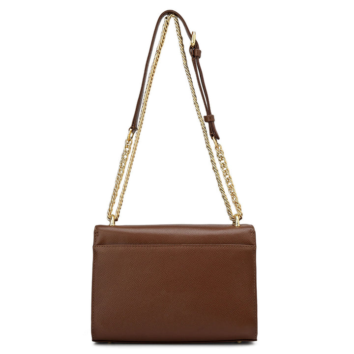 Small Franzy Croco Leather Shoulder Bag - Date