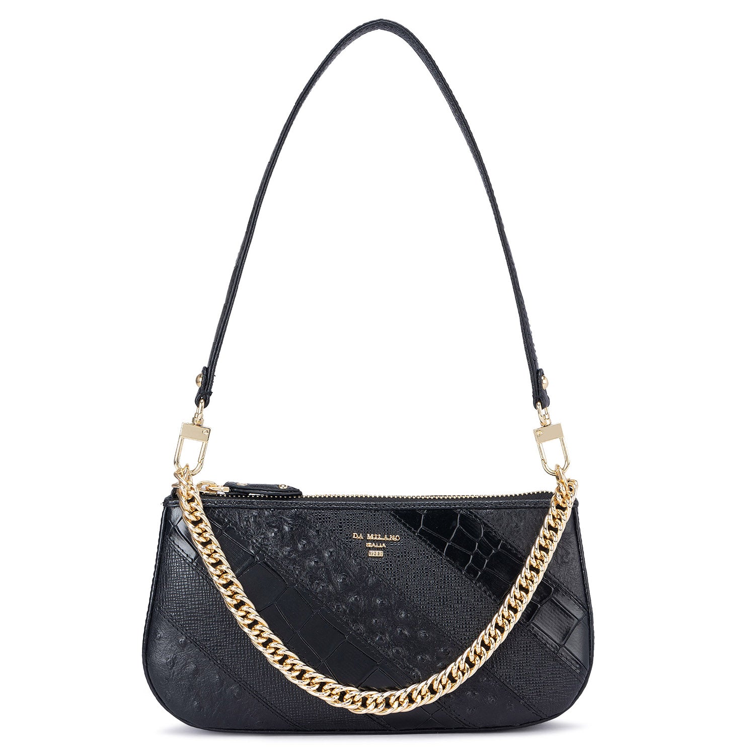 Da Milano Handbags : Buy Da Milano Black and White Leather