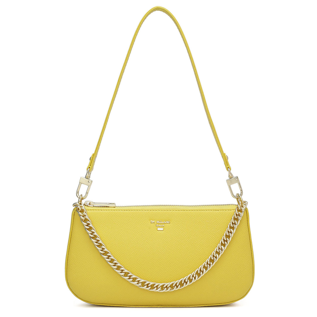 Small Franzy Leather Baguette - Minion