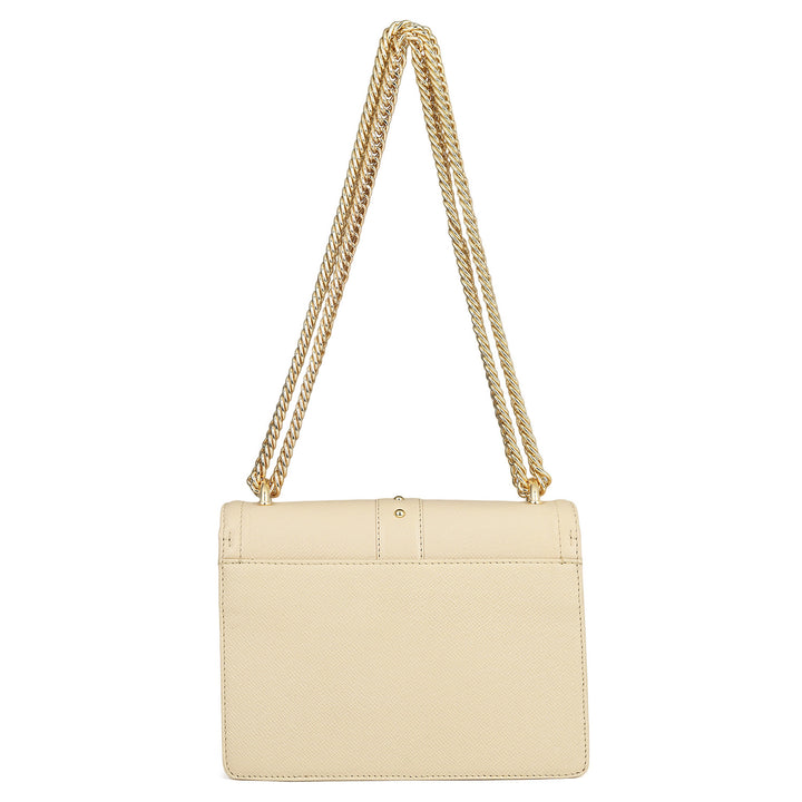 Small Franzy Leather Shoulder Bag - Cream