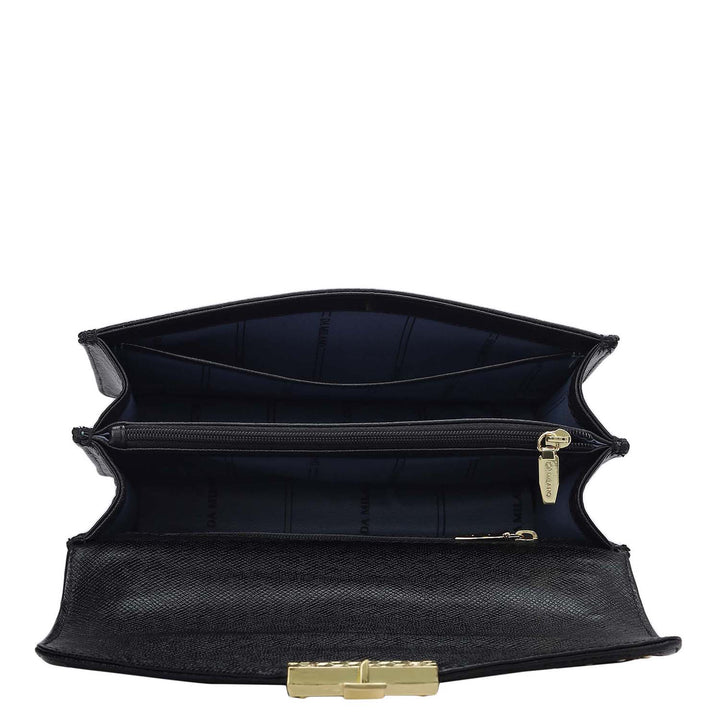 Small Franzy Leather Shoulder Bag - Black