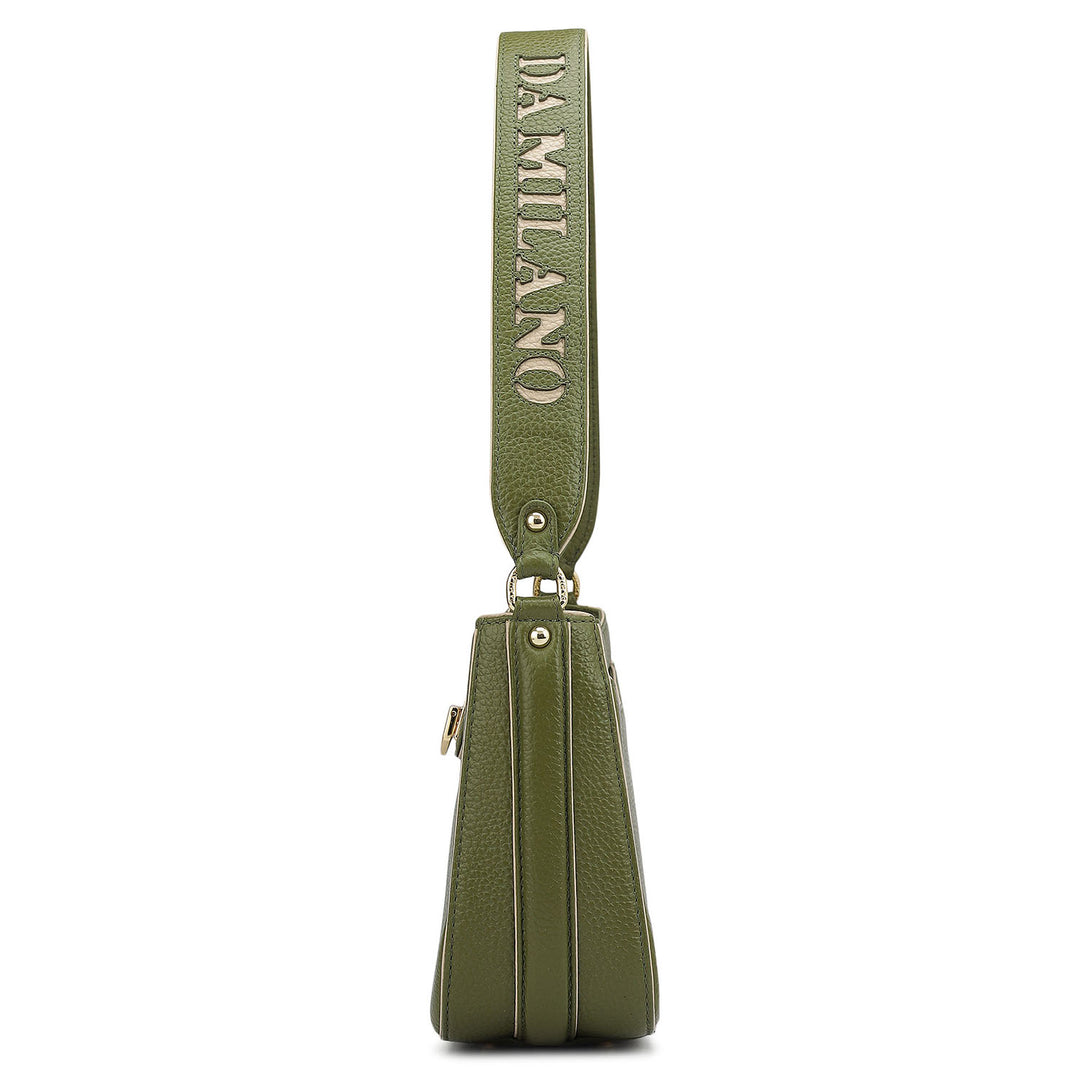 Small Wax Leather Baguette - Fern