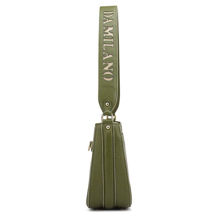 Small Wax Leather Baguette - Fern