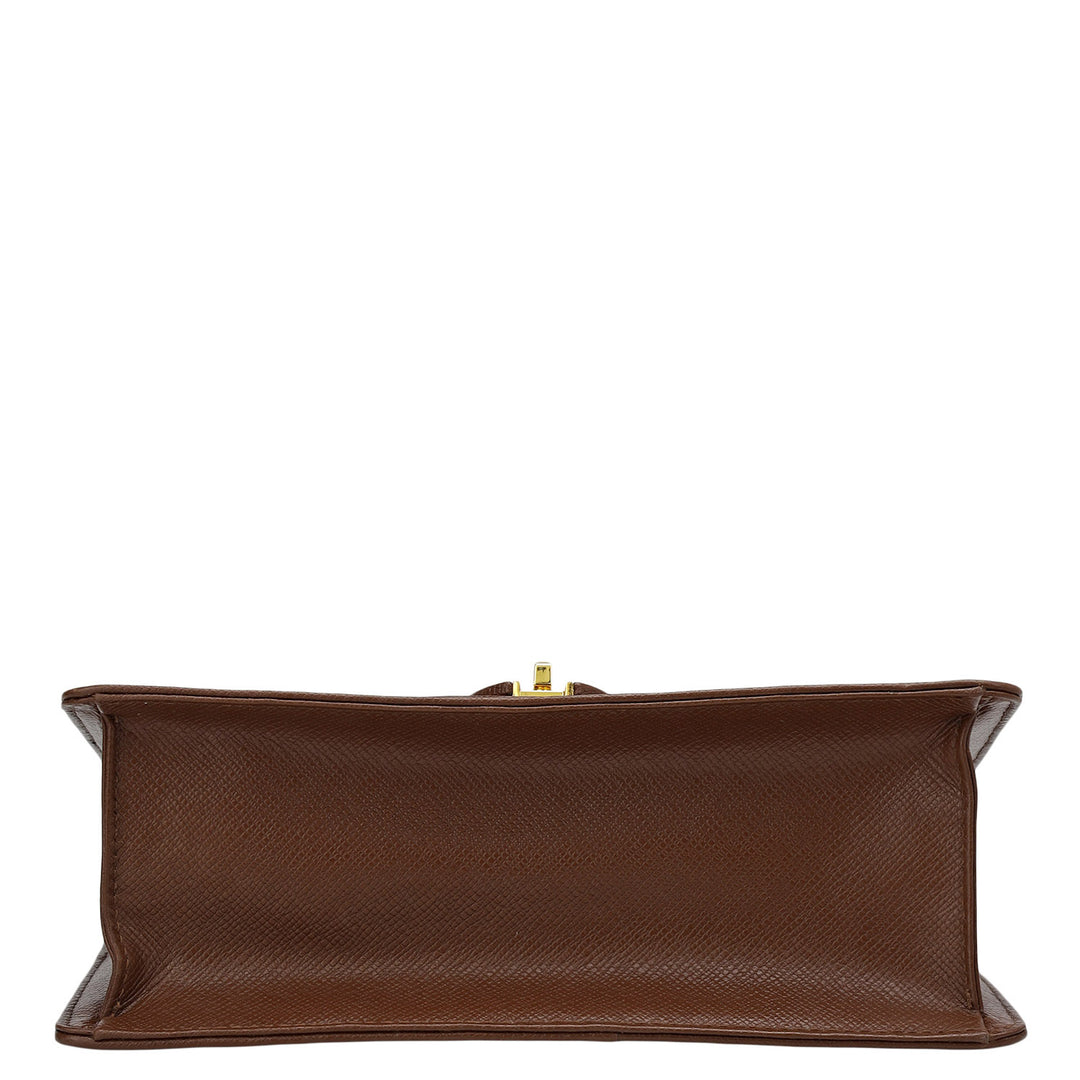 Small Croco Leather Shoulder Bag - Date