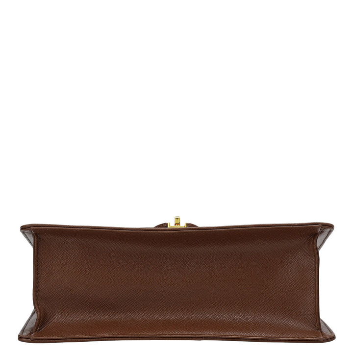 Small Croco Leather Shoulder Bag - Date