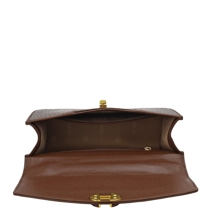 Small Croco Leather Shoulder Bag - Date