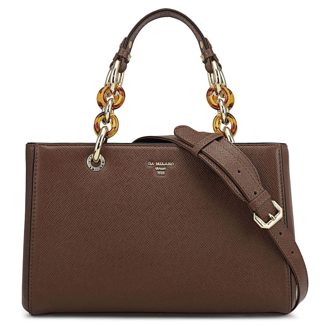 Small Franzy Leather Satchel - Date