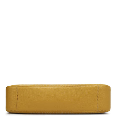 Small Monogram Leather Baguette - Mustard