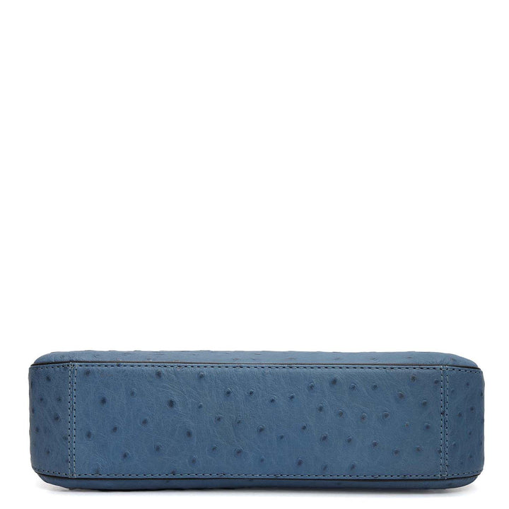 Small Ostrich Leather Baguette - Twilight