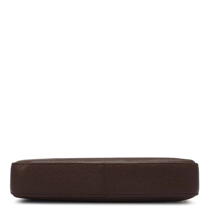 Small Franzy Leather Baguette - Brown