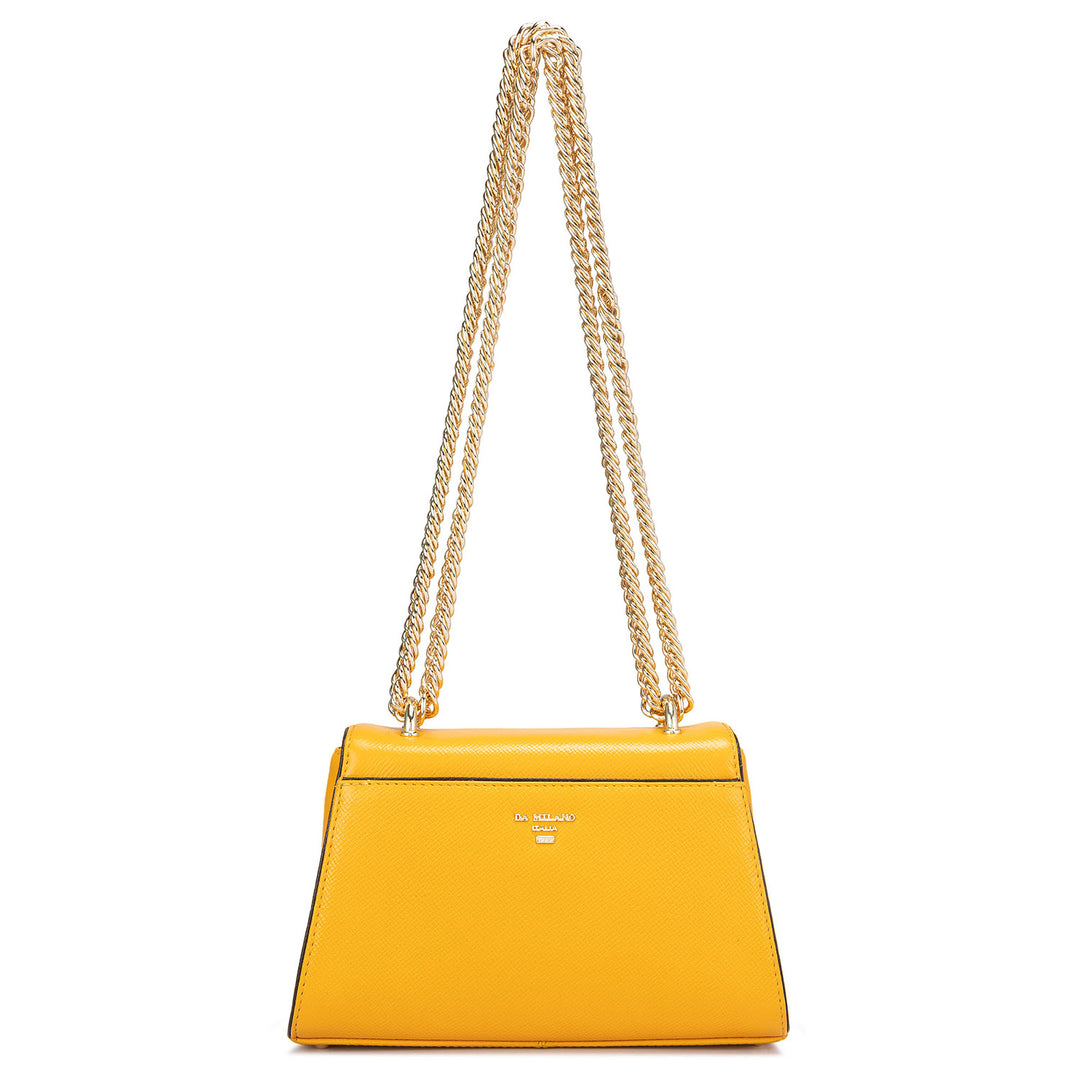 Small Franzy Leather Shoulder Bag - Mango