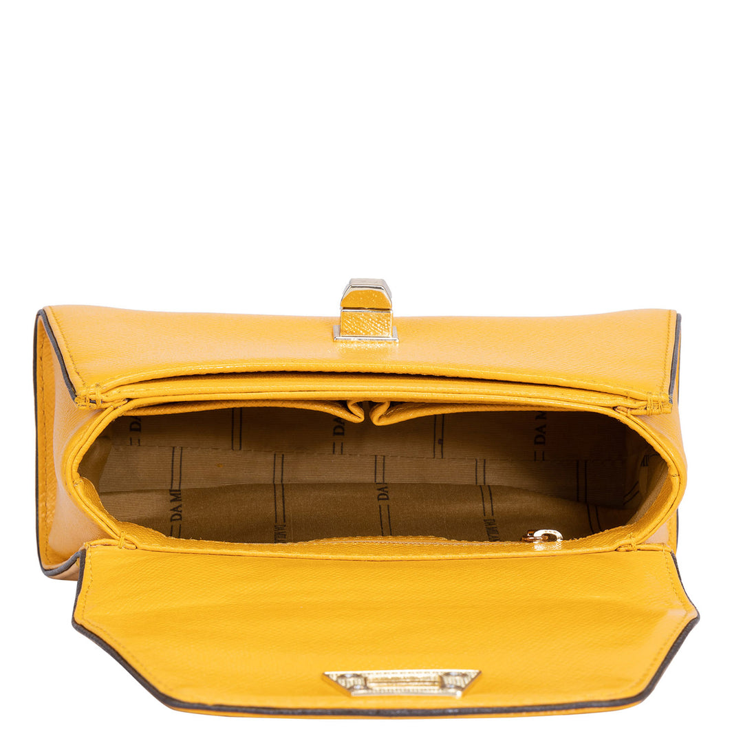 Small Franzy Leather Shoulder Bag - Mango