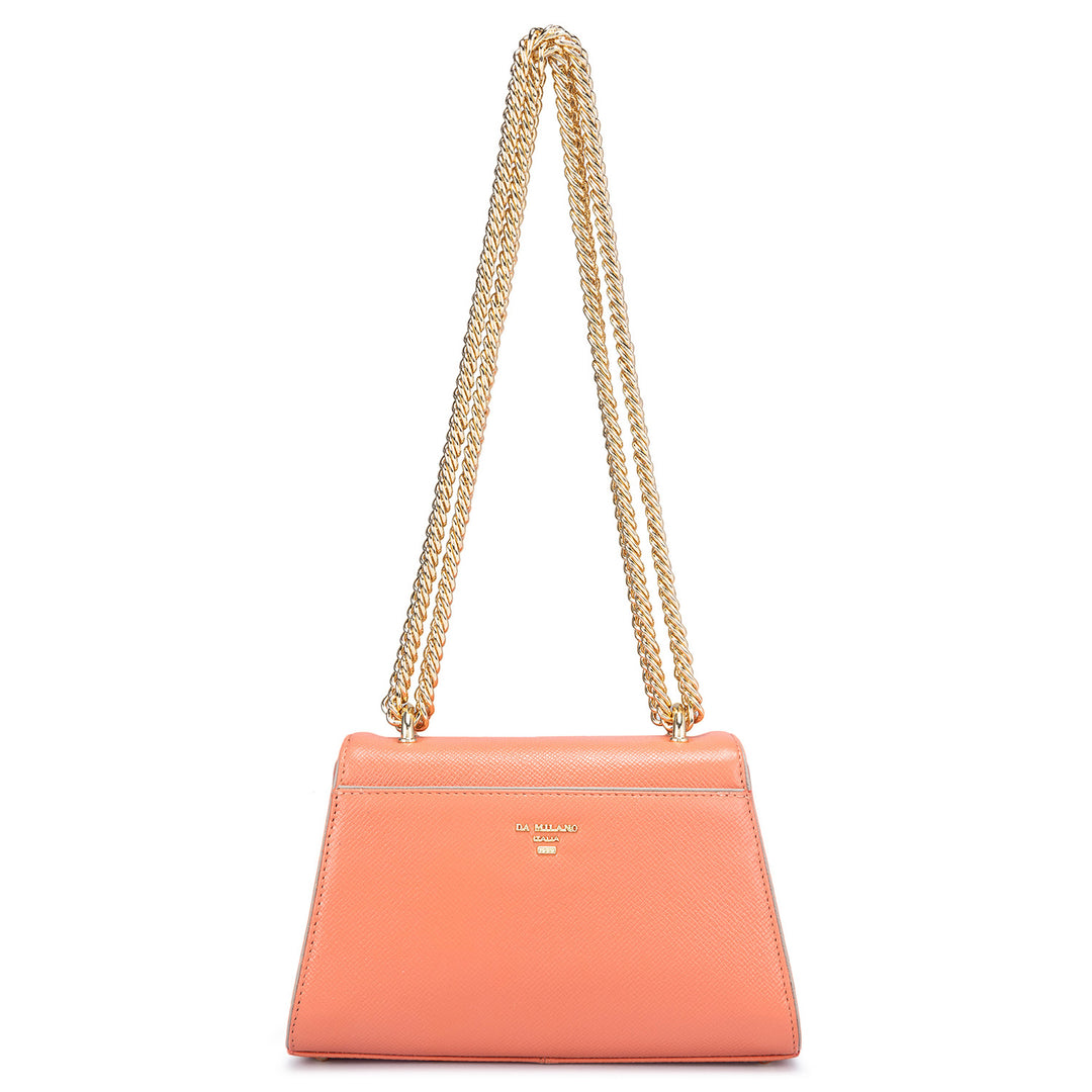 Small Franzy Leather Shoulder Bag - Pink