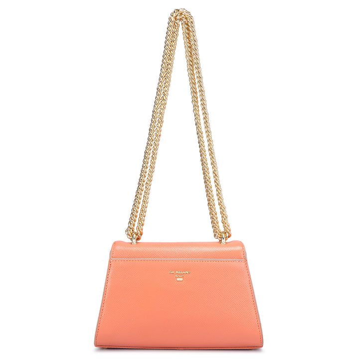 Small Franzy Leather Shoulder Bag - Pink