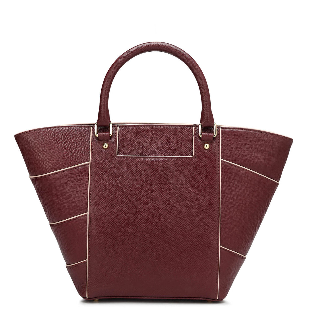 Small Franzy Leather Satchel - Blood Stone