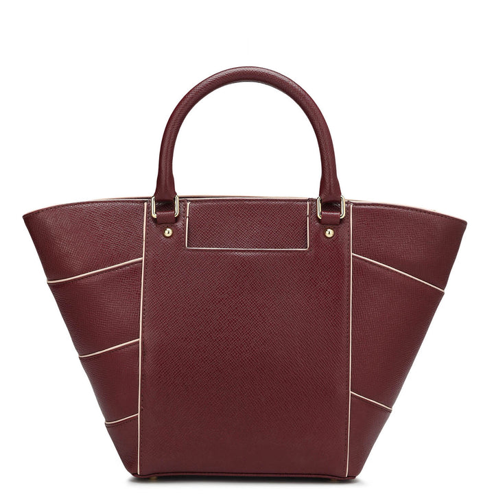 Small Franzy Leather Satchel - Blood Stone