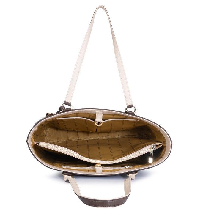 Large Wax Leather Tote - Chocolate