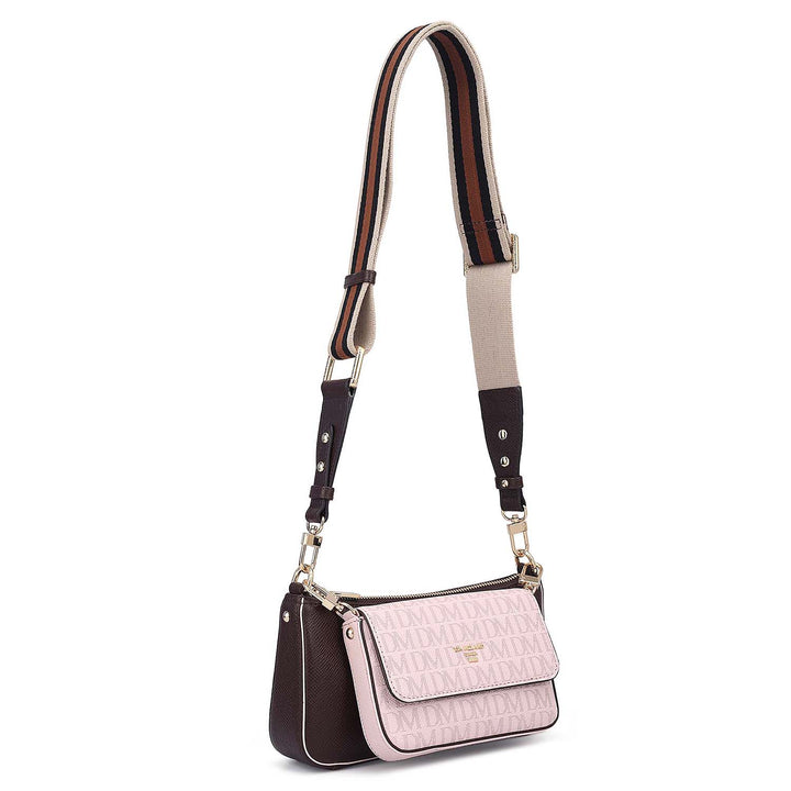 Small Monogram Franzy Leather Sling - Date & Blush