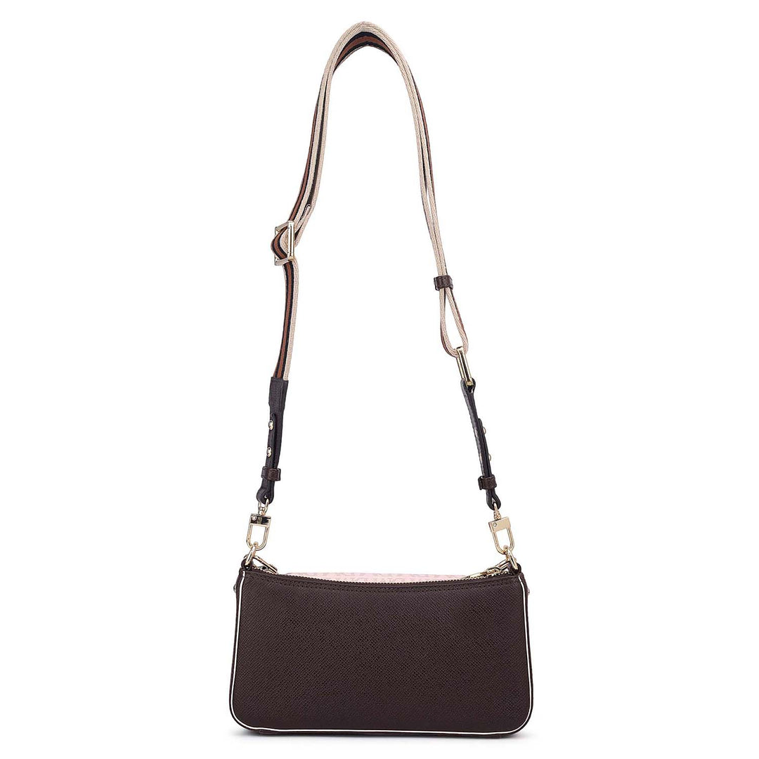 Small Monogram Franzy Leather Sling - Date & Blush