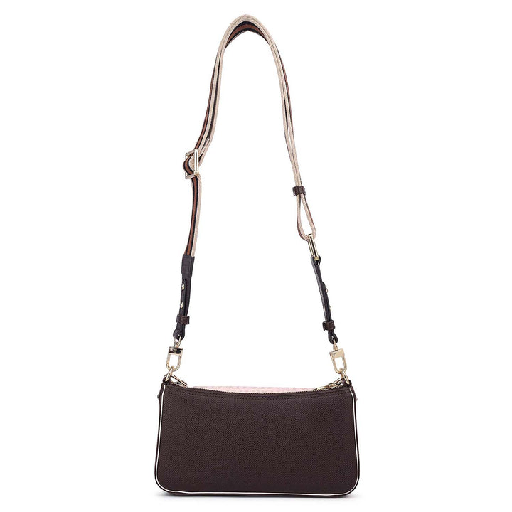 Small Monogram Franzy Leather Sling - Date & Blush