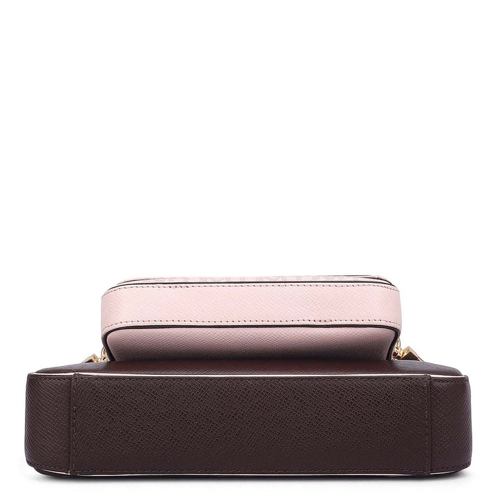 Small Monogram Franzy Leather Sling - Date & Blush