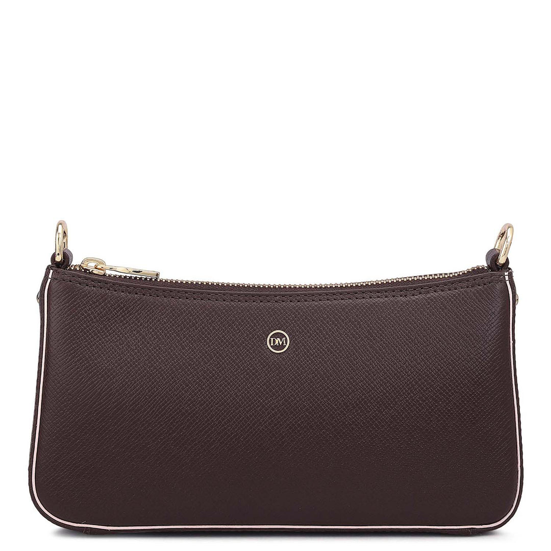 Small Monogram Franzy Leather Sling - Date & Blush