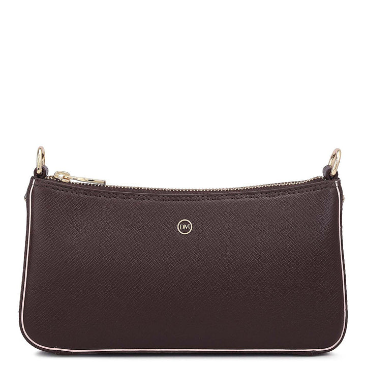 Small Monogram Franzy Leather Sling - Date & Blush