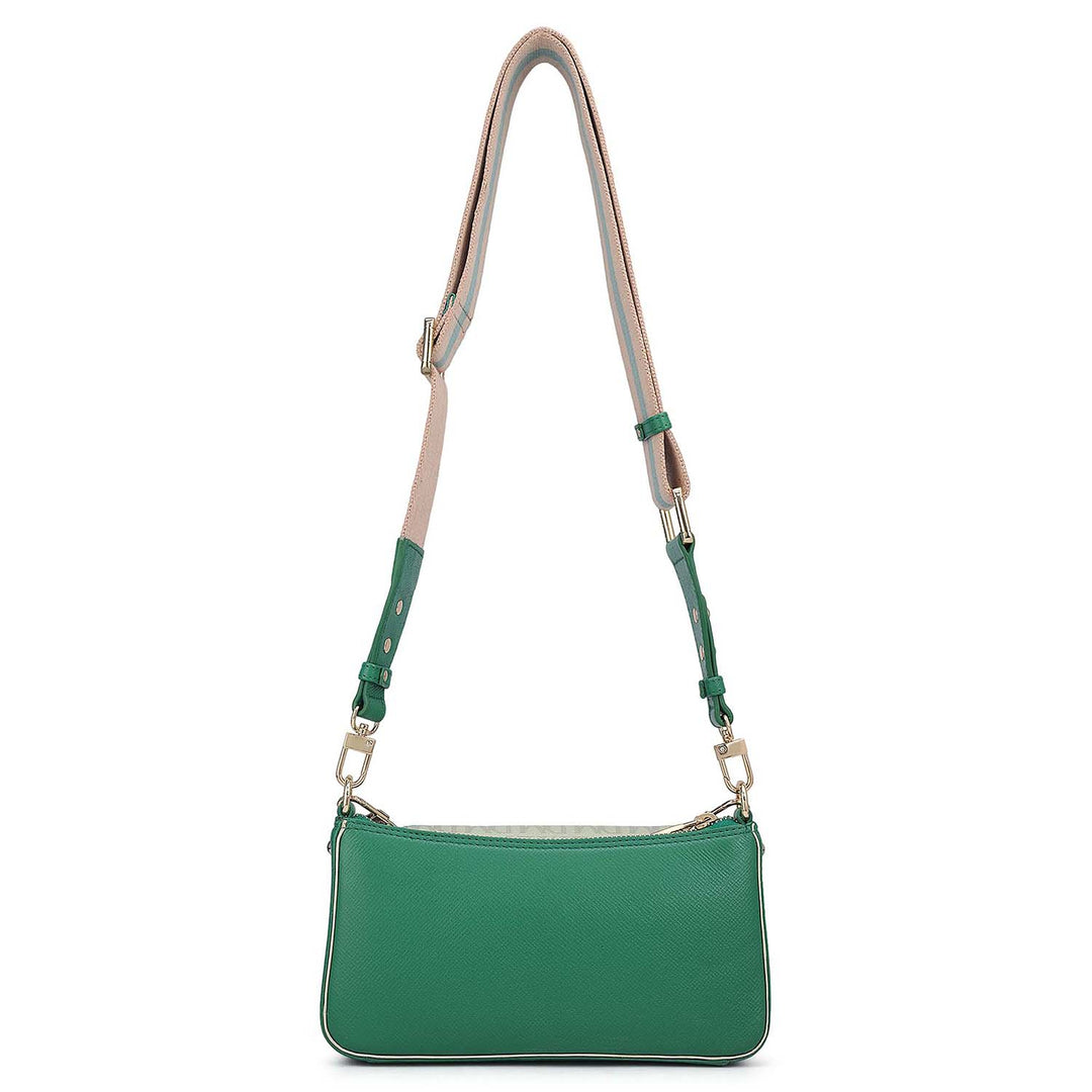 Small Monogram Franzy Leather Sling - Sea Weed & Mint