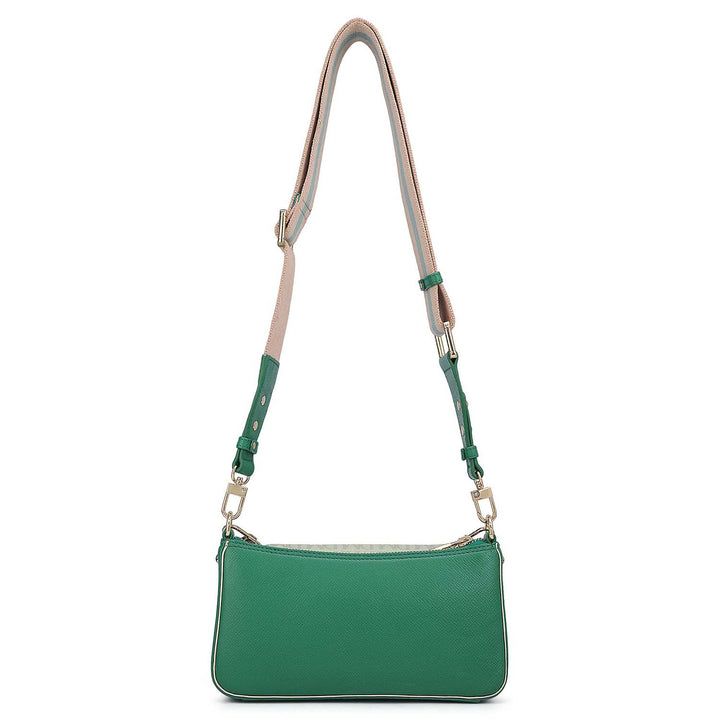 Small Monogram Franzy Leather Sling - Sea Weed & Mint