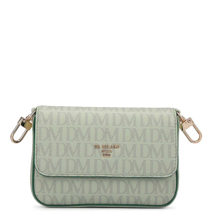Small Monogram Franzy Leather Sling - Sea Weed & Mint