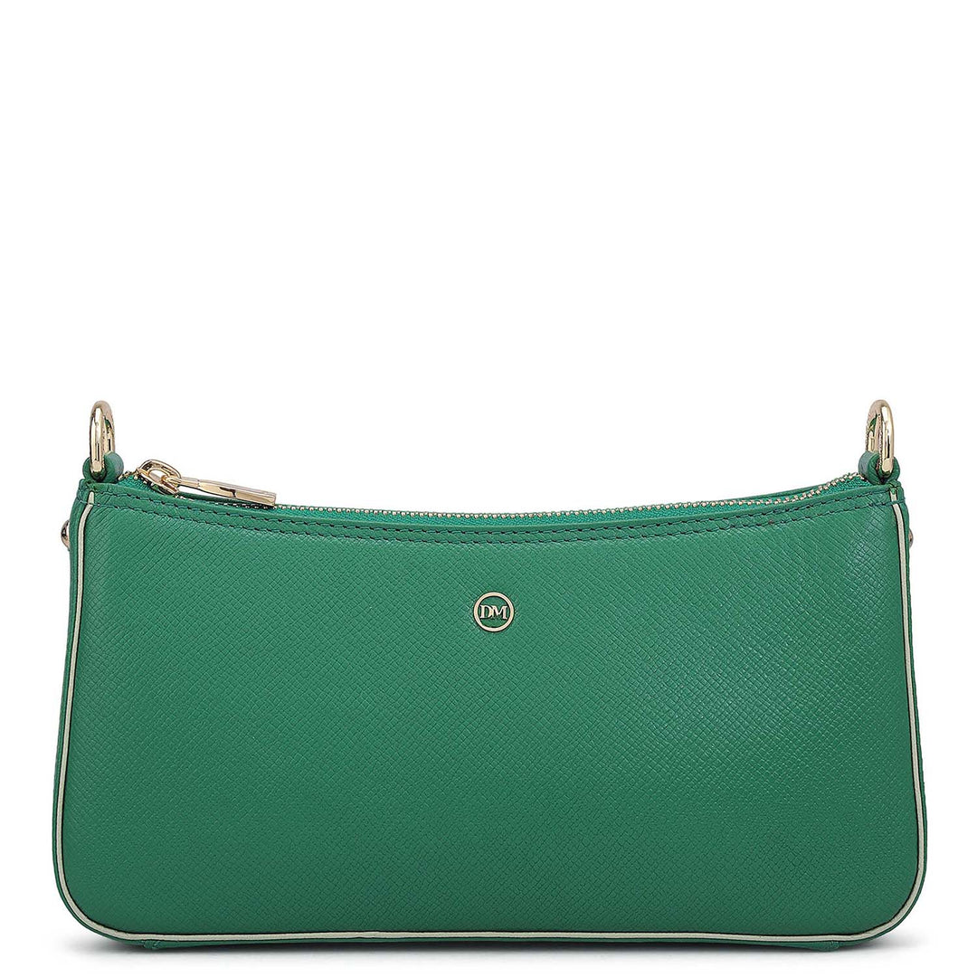 Small Monogram Franzy Leather Sling - Sea Weed & Mint