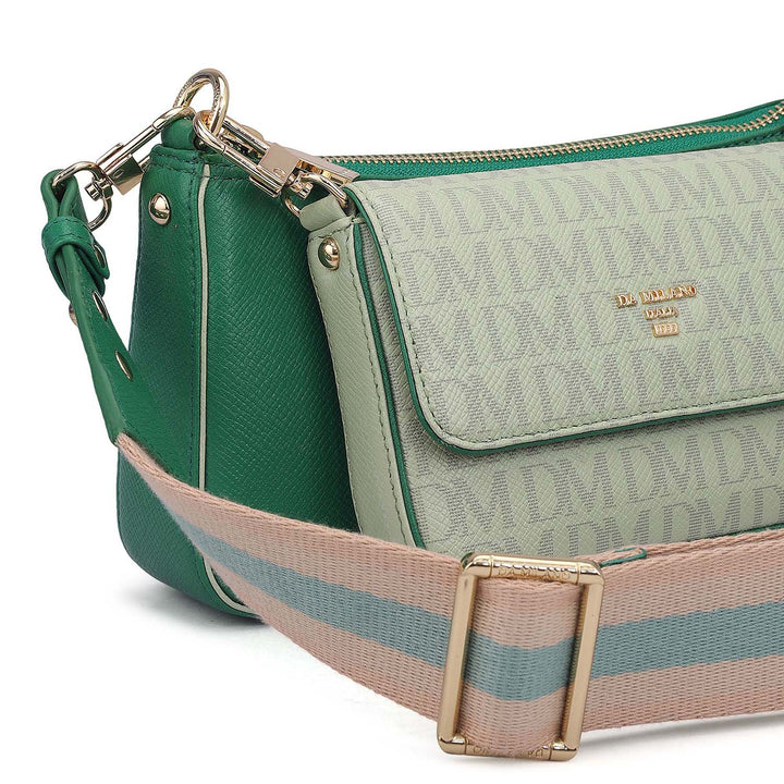 Small Monogram Franzy Leather Sling - Sea Weed & Mint