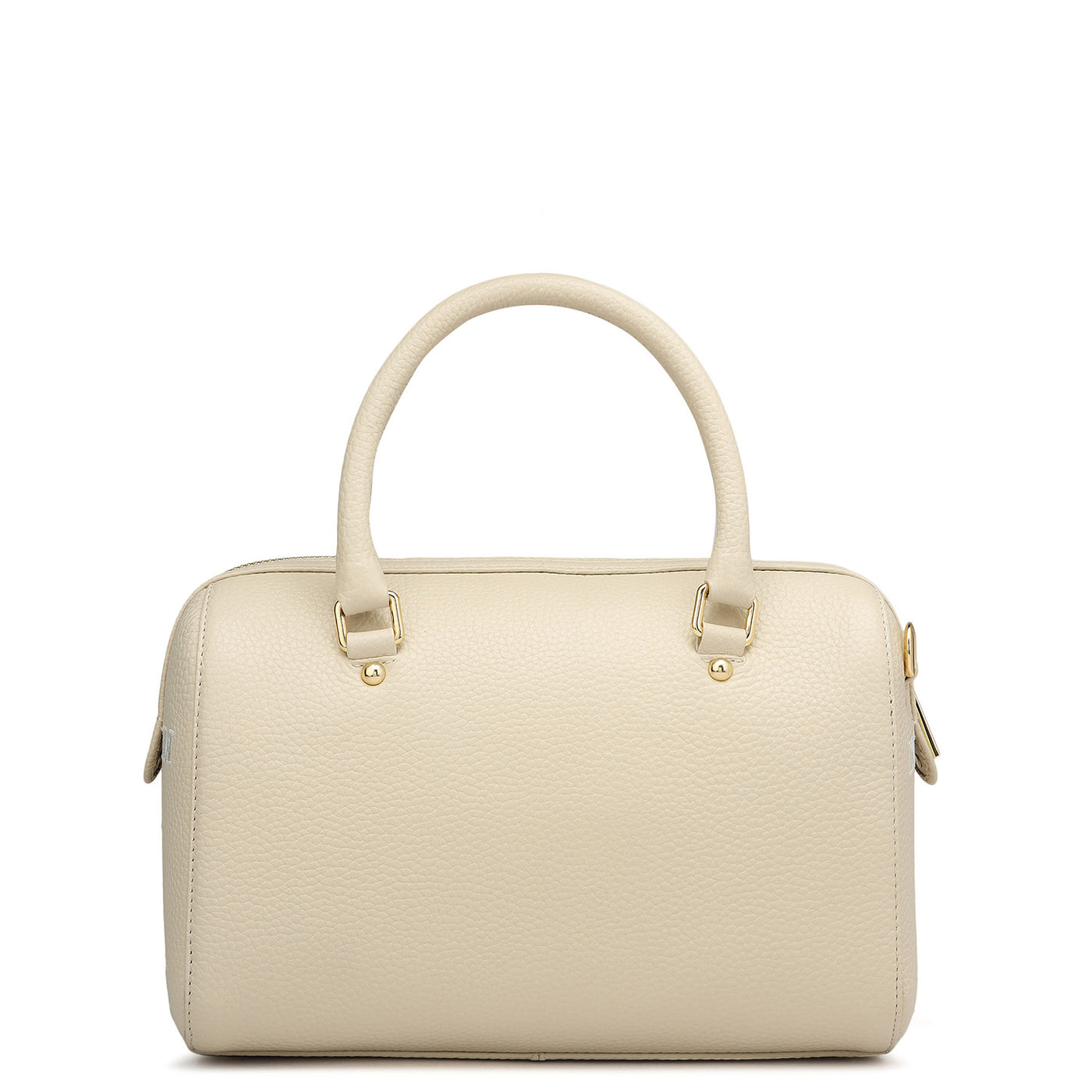 Small Wax Leather Satchel - Off White