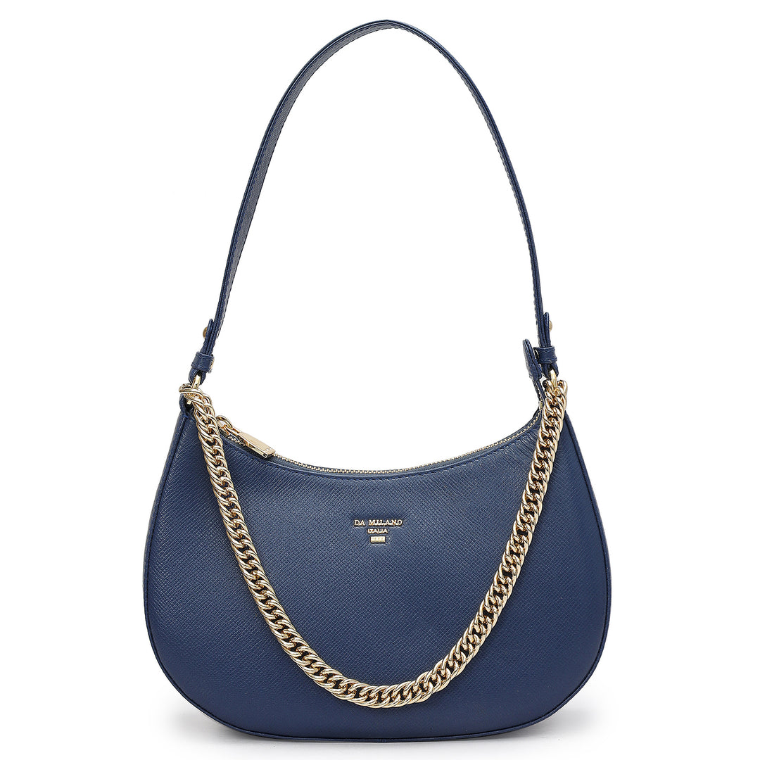 Small Franzy Leather Baguette - Stardust