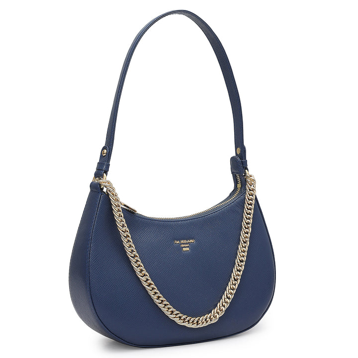 Small Franzy Leather Baguette - Stardust