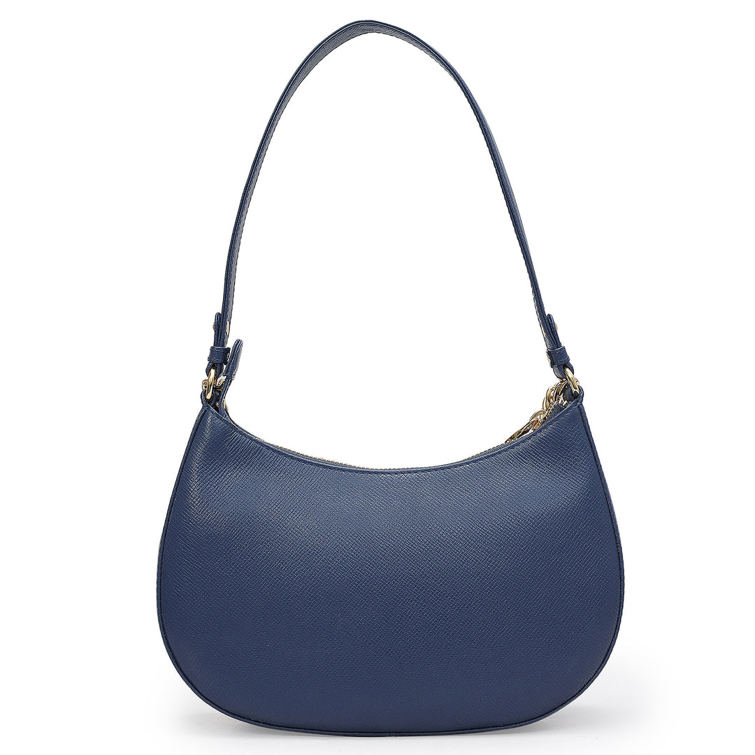 Small Franzy Leather Baguette - Stardust