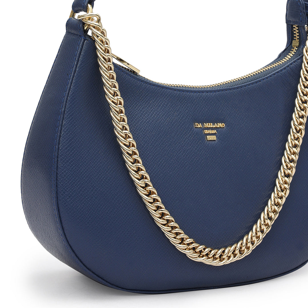 Small Franzy Leather Baguette - Stardust