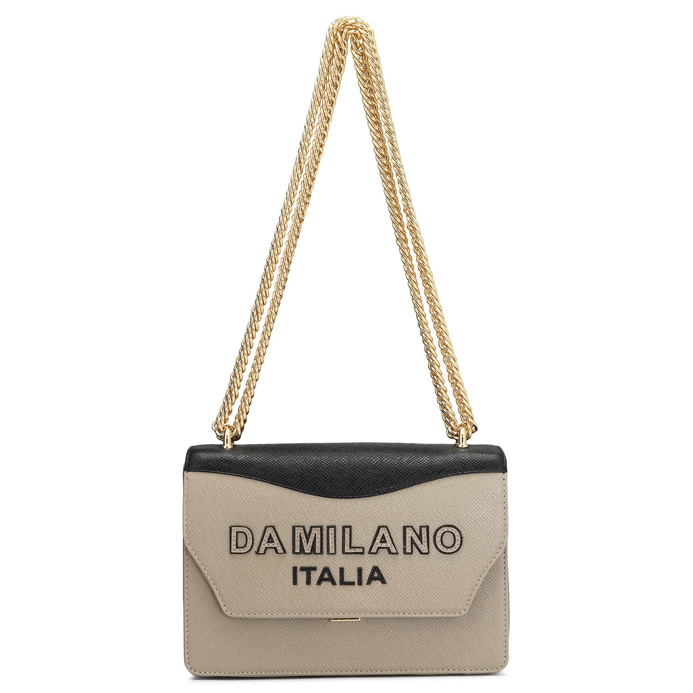 Small Franzy Leather Shoulder Bag - Chalk & Black