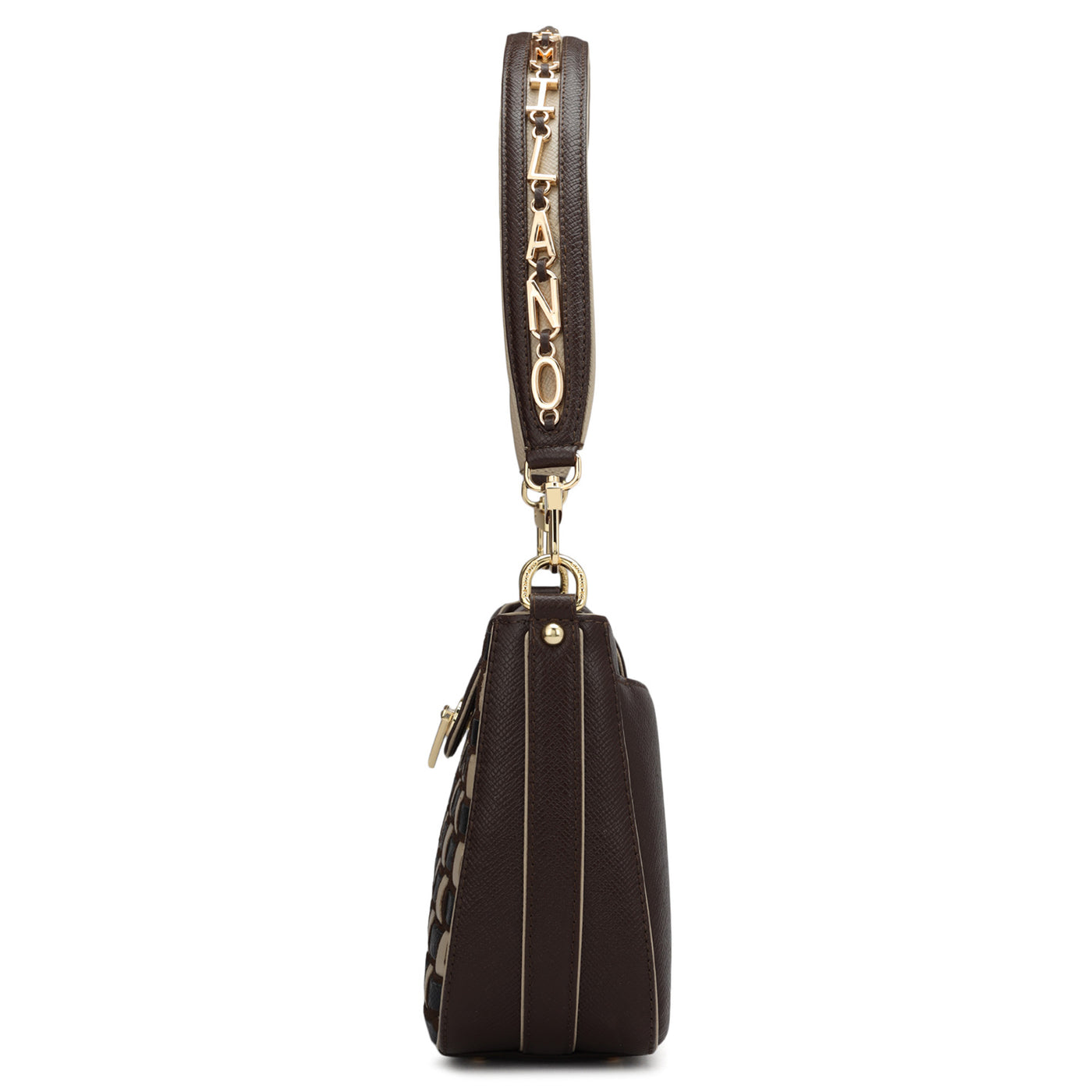 Small Mat Franzy Leather Baguette - Chocolate