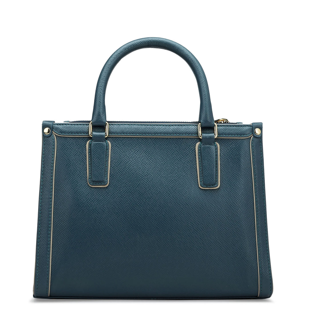 Small Franzy Leather Satchel - Octane