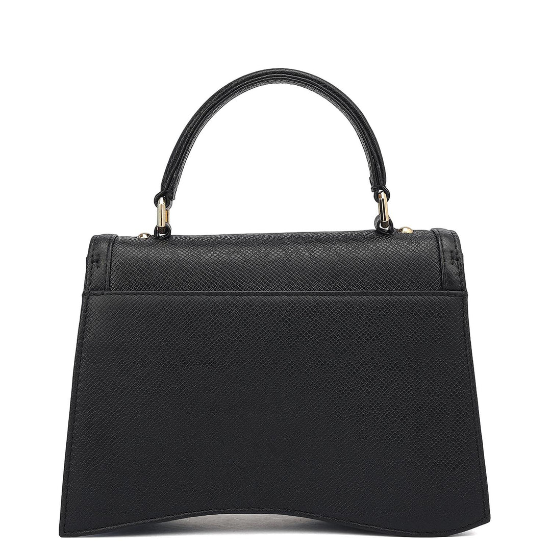 Small Franzy Leather Satchel - Black