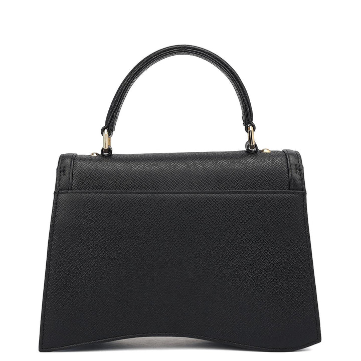 Small Franzy Leather Satchel - Black
